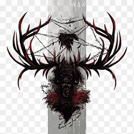The Endless Forest Art Illustration, dark deer head, png Material, animals png thumbnail