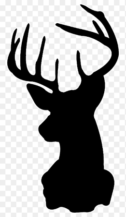 White-tailed deer Silhouette Stencil Drawing, deer head silhouette, antler, mammal png thumbnail