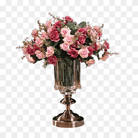 red and pink rose boquet, Vase Flower Icon, Classical fashion flower vase, flower Arranging, fashion, artificial Flower png thumbnail