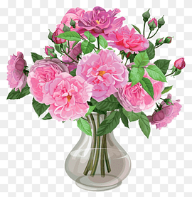 pink flowers in vase illustration, Vase Flower bouquet, Pink Roses in Vase, herbaceous Plant, flower Arranging, artificial Flower png thumbnail