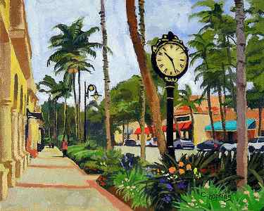 Wall Art - Painting - 5th Avenue Naples Florida by Christine Hopkins