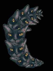 Wall Art - Mixed Media - Halloween Moon Cat by Wolf Heart Illustrations