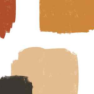 Wall Art - Mixed Media - Terracotta Strokes 2 - Contemporary Abstract Painting - Minimal, Modern - Brown, Burnt Orange, Beige by Studio Grafiikka