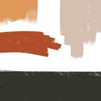 Terracotta Strokes 3 - Contemporary Abstract Painting - Minimal, Modern - Brown, Burnt Orange, Beige by Studio Grafiikka