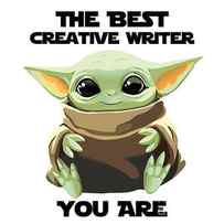 The Best Creative Writer You Are Cute Baby Alien Funny Gift for Coworker Present Gag Office Joke Sci-Fi Fan by Jeff Creation