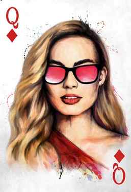 Creative artwork with the title 'The Diamond Queen - Margot Robbie'