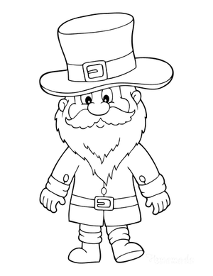 St Patricks Day Coloring Pages Old Man Leprechaun