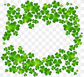 green clover leaves illustration, Four-leaf clover Shamrock, Irish Shamrock Decor, leaf, symmetry, grass png thumbnail