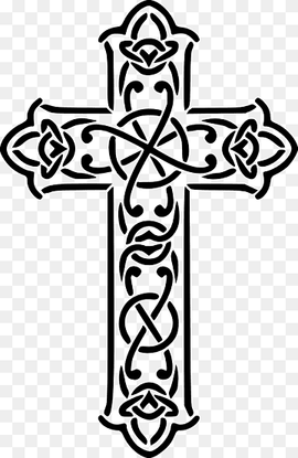 Celtic cross Christian cross Celtic knot Crucifix Celtic art, christian cross, christianity, symmetry, monochrome png thumbnail