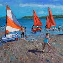 Red and White Sails by Andrew Macara