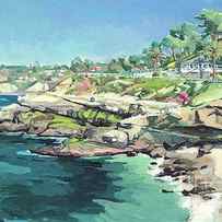 La Jolla Cove at Brockton Villa San Diego California by Paul Strahm