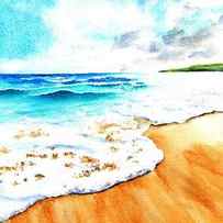 Shipwreck Beach Kauai by Carlin Blahnik CarlinArtWatercolor