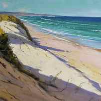 Sandy coastline painting by Graham Gercken