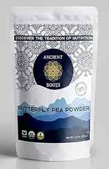 Ancient Roots Blue Butterfly Pea Powder - All-Natural Food Coloring, Filled with Antioxidants, 25 Servings (3.5 ounces)