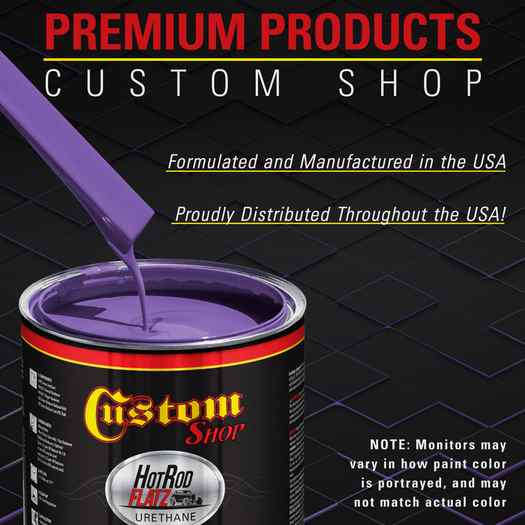 Bright Purple - Hot Rod Flatz Flat Matte Satin Urethane Auto Paint - Complete Quart Paint Kit - Professional Low Sheen Automotive, Car Truck Coating, 4:1 Mix Ratio