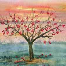 Apple Tree In Autumn by Melly Terpening