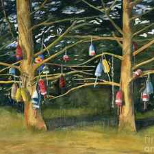 Tree and Hanging Buoy I by Melly Terpening