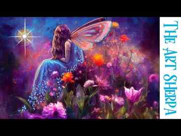 Fairy in Flowers Fantasy Art How to paint acrylics for beginners: A step-by-step tutorial