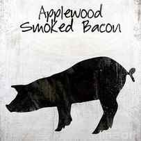 Applewood Smoked Bacon weathered farm sign, industrial farmhouse kitchen art by Tina Lavoie