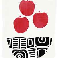 Bowl of Red Apples- Art by Linda Woods by Linda Woods