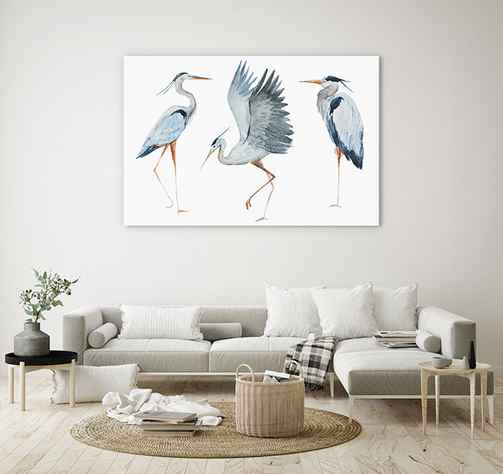 bird paintings for living room