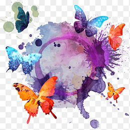 Butterfly Watercolor painting Drawing, painted butterfly dream, insects, flower png thumbnail