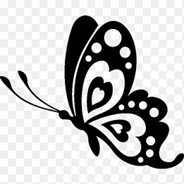 black butterfly, Butterfly Stencil Silhouette Drawing, macaron, template, brush Footed Butterfly png thumbnail