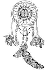 Coloring page dreamcatcher by pauline