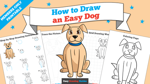 Printables thumbnail: How to Draw an Easy Dog