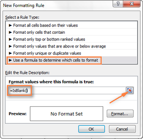 Enter the formula and select a range of cells.