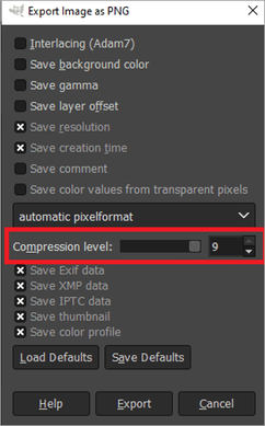 compression level slider