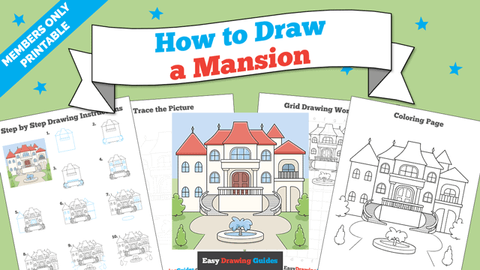 Printables thumbnail: How to Draw a Mansion