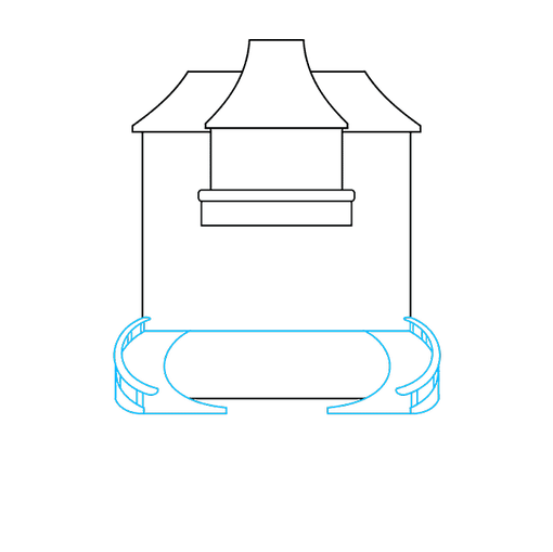 mansion step-by-step drawing tutorial: step 02