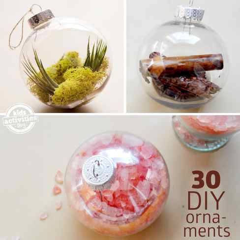 fun ways to fill Christmas ornaments