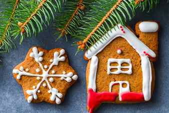 Christmas gingerbred decoration background for design purpose