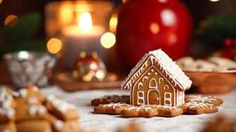 Christmas gingerbread house holiday recipe and home baking sweet dessert for cosy winter english country tea in the cottage homemade food and cooking idea