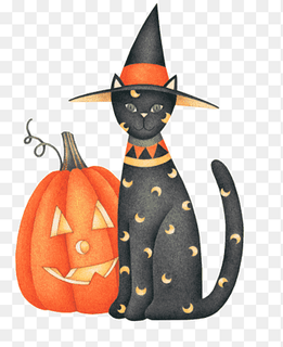 Cat Pumpkin Halloween Jack-o-lantern, pumpkin, hat, cat Like Mammal png thumbnail