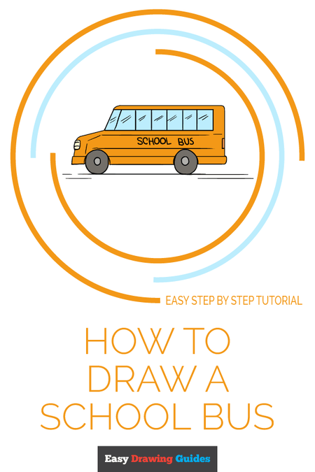 How to Draw a School Bus | Share to Pinterest