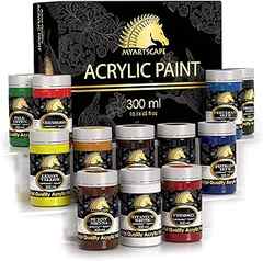 Sponsored Ad - MyArtscape Acrylic Paint Set - 12 x 300ml Bottles - Lightfast - Heavy Body - Rich Pigments - Artist Quality. 