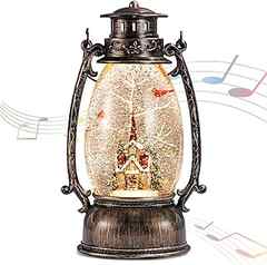 Sponsored Ad – Christmas Snow Globe Lantern, Christmas Village Church Scene Lighted Snow Globes Musical with Swirling Glit. 