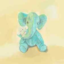 Cute elephant and mouse by Melanie Nadeau