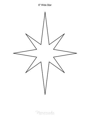 Star Template christmas 6inch