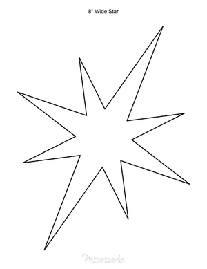 Star Template christmas 8inch