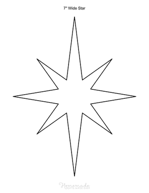 Star Template christmas 7inch