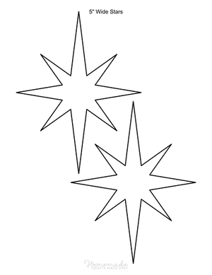 Star Template christmas 5inch