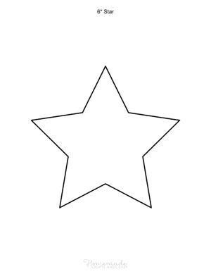 Star Template 5pointed 6inch