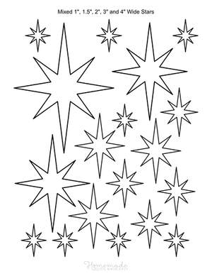 Star Template christmas Mixedsizes