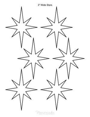 Star Template christmas 3inch