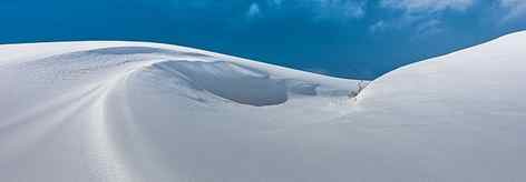 large snow dunes