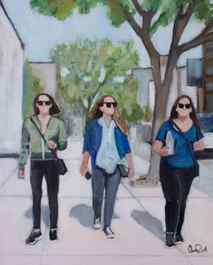 Original art for sale at UGallery.com | Walking in the East Village by Carey Parks | 3.366 zł | acrylic painting | 20